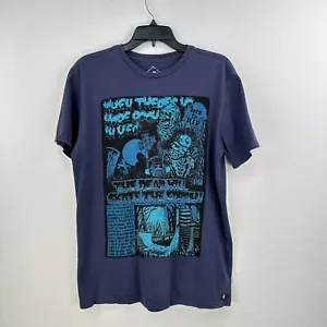 Iron Fist T-Shirt Mens M Blue Black The Dead Will Skate The Earth Short Sleeve - Picture 1 of 6