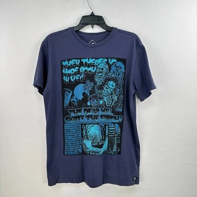 Iron Fist T-Shirt Mens M Blue Black The Dead Will Skate The Earth Short Sleeve - Image 1 of 4