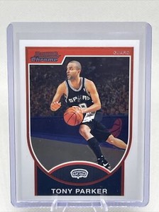 2007-08 Bowman #9 Tony Parker France NBA HOF Chrome Parallel NM+