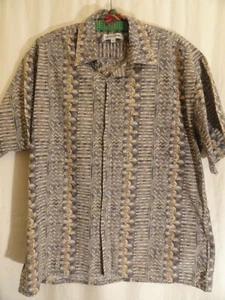 Pierre Cardin Camicia Uomo L 100% Cotone Tan Blu Verde Tasca Come Nuova - Foto 1 di 5