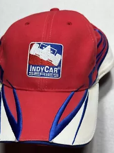 Indy Car Series Racing Baseball Hat Cap Red Strapback White Blue Logo - Picture 1 of 8
