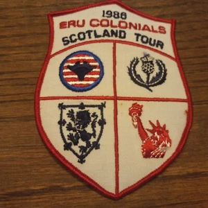 1986 ERU Colonials Scotland Tour  Embroidered Iron On Patch - Picture 1 of 2