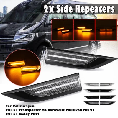Pair Side Marker Turn Signal Light Fit For  Transporter T6 Multivan Caddy MK4 - Image 1 of 4