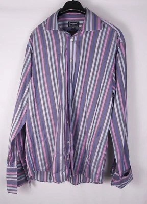 Duchamp London Shirt Stripe Made in Italy French Cuff Size 16.5 **Fg0529310 - Image 1 of 4