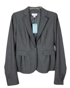 Blazer mujer profesional gris un botón ANN TAYLOR LOFT talla 2L - Imagen 1 de 7