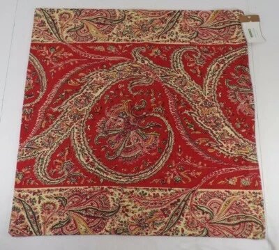 Pottery Barn Sweeney Paisley Print Red Pillow Cover 22" #2357 - Image 1 of 4