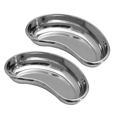 PRECISE CANADA 2Pcs 8" Kidney Bowl Tray Medical Dish Emesis Surgical Instrument Stainless Steel