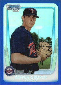 2011 (TWINS) Bowman Chrome Draft Prospects Blue Refractors #BDPP78 Steven Gruver