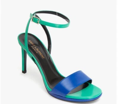 Sandalias de aguja SAINT LAURENTJane azul y turquesa (talla EUR 37 1/2, US 7 1/2) Foto 1 de 3