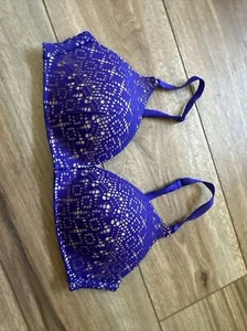 Sujetador Victoria Secret Sin Alambres 36c Encaje Púrpura Usado en Excelente Condición - Imagen 1 de 8