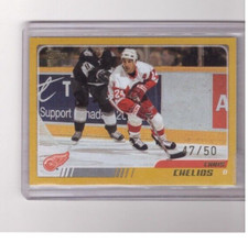 CHRIS CHELIOS 2003-04 TOPPS HOCKEY GOLD PARALLEL SP/50 #4 DETROIT REDWINGS