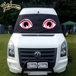 Cubierta de parabrisas Crafter Mercedes Sprinter Blackout furgoneta ciega ojos rosas - Imagen 1 de 3