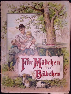Für Mädchen und Bübchen. ca. 1890 **SEHR SELTEN + Chromolithographien** - Bild 1 von 1