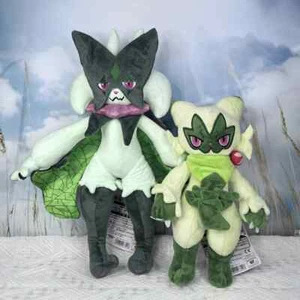 2X LEGEND 15" Meowscarada and 11" Floragato Plush Toy Switch Game Stuffed Animal - Picture 1 of 6
