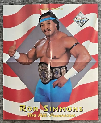 Póster Ron Simmons doble cara WCW 16,5 x 20,5 WWF wwe AEW Foto 1 de 2