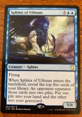 2018 MTG Wizards of the Coast Commander 2018 Sphinx of Uthuum #104/307 Used - Image 1 of 2