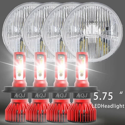 4PCS 5.75" 5-3/4" LED Headlights for GMC C15/C1500 1961-1972 Pickup C2500 AA Foto 1 de 4