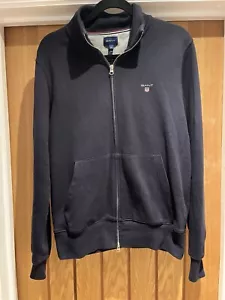 GANT Mens Navy Blue Full Zip Jumper Top Sweater, Mens, Medium, V. Good Condition - Picture 1 of 6