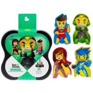 BioSwiss Bandages, Super Healers Superhero Shaped Self Adhesive Bandage, Late... - Picture 1 of 7
