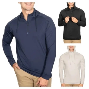 NEU Herren Swannies Vandyke Bekleidung Hoodie Kapuze Reißverschluss Passform Fitnessstudio Golf Laufen - Bild 1 von 16