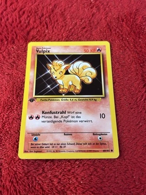 Vulpix German 1st Ed. Pokemon Base Set #68 1999 Lp - Image 1 of 4