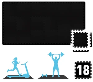 18x Fitness Bodenschutzmatte - 30x30 EVA Matte Sport Bodenmatte für Fitnessraum  - Bild 1 von 12