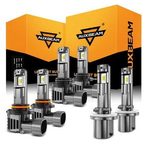 AUXBEAM LED Headlights High Low Beam Fog Light 6500K For Nissan Titan 2004-2015 - Picture 1 of 17