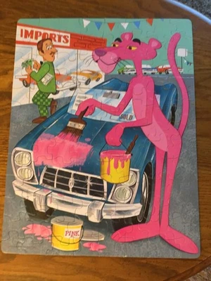 Rompecabezas completo vintage 1974 Whitman The Pink Panther 100 piezas Foto 1 de 4
