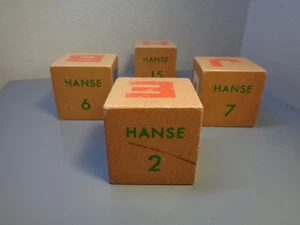 HANSE ( LEGO DENMARK ) VINTAGE 1950'S WOOD BLOCKS ULTRA RARE ITEMS VERY GOOD - Picture 1 of 6