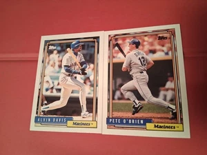 1992 Topps Seattle Mariners 2 card lot - Picture 1 of 2