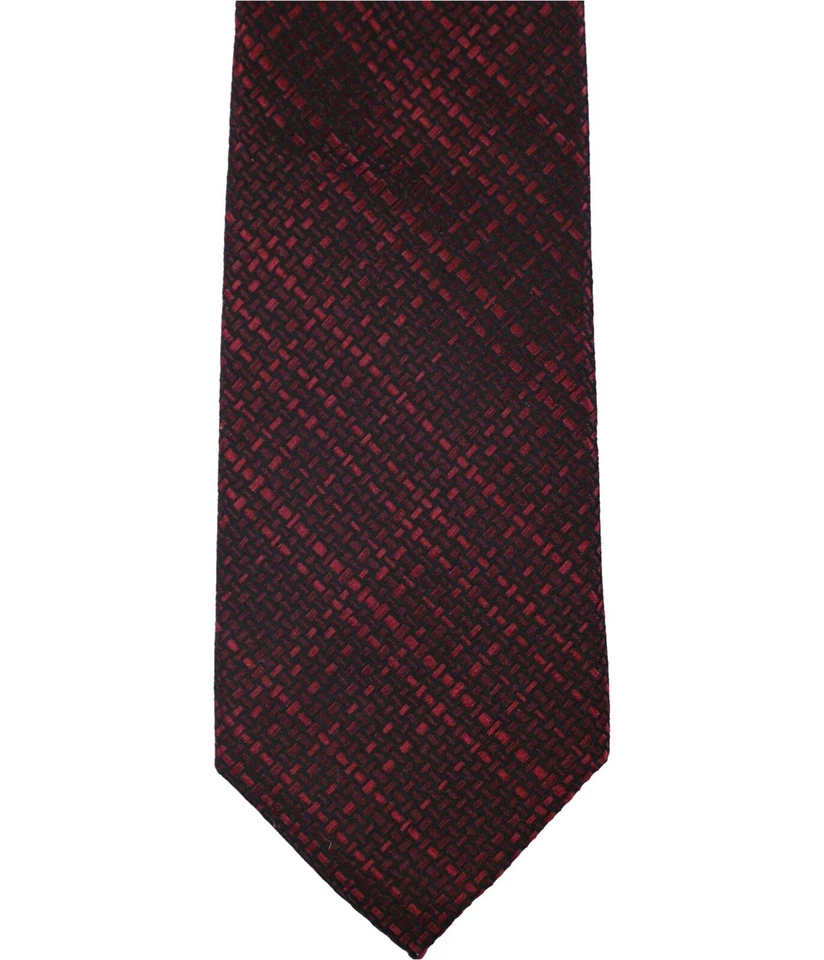 Alfani Men’s Tonal Plaid Slim Silk Tie (Red) - Image 1 of 1