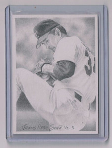 2012 ACEO Sketch Card NOLAN RYAN Texas Rangers by James Henry Smith 1/1