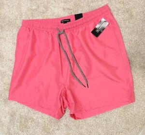 Inc Men's Regular-Fit Quick-Dry Solid 5" Swim Trunks Pink Size XL