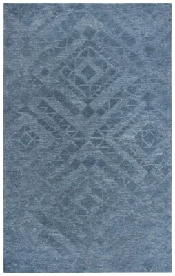 5x8 Rizzy Rugs Blue Geometric Diamond Cubes Area Rug FA168B - Aprx 5' x 8' - Image 1 of 3