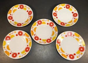 Juego de 5 mini platillos flores blancas con flores rojas y amarillas JNK Investment - Imagen 1 de 8