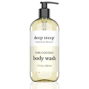 Deep Steep Body Wash Pure Coconut 17 oz Liquid