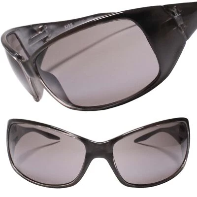 Gafas de sol rectangulares grises exageradas de gran tamaño de moda para mujer Foto 1 de 3