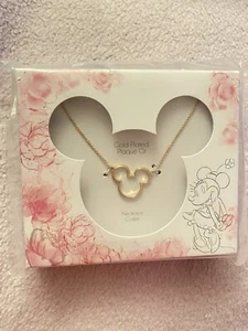 NEW DISNEY STORE MICKEY MOUSE HEAD NECKLACE GOLD PLATED PENDANT BNIB ADULT CHILD - Picture 1 of 2