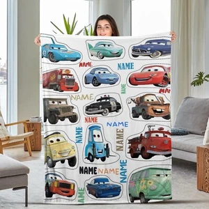 Personalized Cars Movies Blanket, Lightning Mcqueen Blanket, Disney Pixar Cars C - Picture 1 of 3
