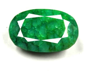 Natural Brazilian Green Emerald Oval Shape Gemstone 232.45 Ct Certified NN1081 - Picture 1 of 4