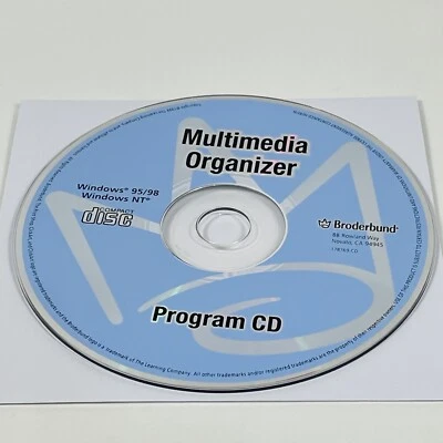 Broderbund Multimedia Organizer Program Software CD for windows - Image 1 of 2
