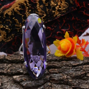 Amethyst Gemstone 925 Sterling Silver Handmade Ring Father's Day Jewelry D-2776 - Picture 1 of 8