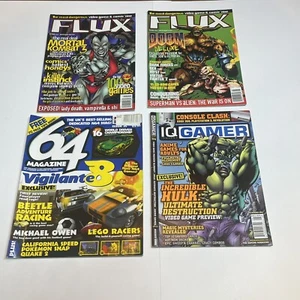 Vintage Video Game Flux IQ Gamer 64 Magazine Doom Hulk Mortal Combat Lot Of 4 - Picture 1 of 8