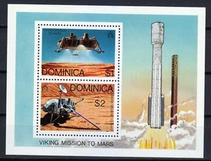 Dominica 1976 MNH Mi Block 38 Sc 501a misión vikinga a Marte / NASA ** - Imagen 1 de 2