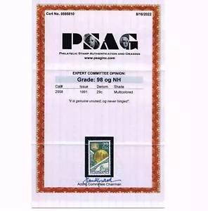 EXCEPCIONAL GENUINO SCOTT #2558 COMO NUEVO IMPECABLE OG NH CERTIFICADO PSAG CALIFICADO EXCELENTE-98 - Imagen 1 de 3