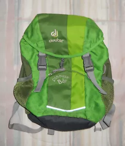 Deuter Schmuse Bar Kinderrucksack, grün mit Blumenmuster - Bild 1 von 4
