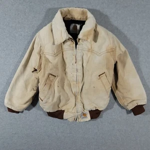 Vintage Carhartt Santa Fe JQ2006 Quilt Lined Duck Canvas Jacket Kids Small - Picture 1 of 10