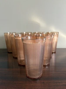 Carlisle Stackable Plastic Glassware Glasses Tumblers - 20 Oz - Amber Set of 11 - Picture 1 of 5