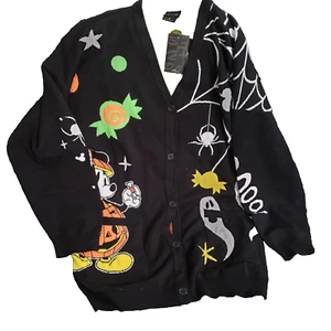 DISNEY MICKEY PUMPKIN HALLOWEEN CARDIGAN BY BOXLUNCH SZ.1 NWT - Picture 1 of 10
