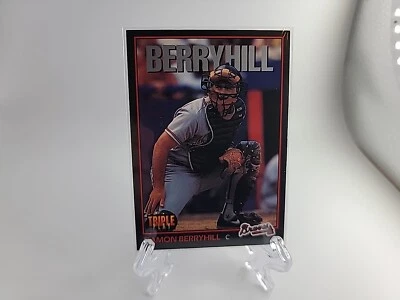 1993 Triple Play Atlanta Braves Baseball Card #113 Damon Berryhill - Image 1 of 4